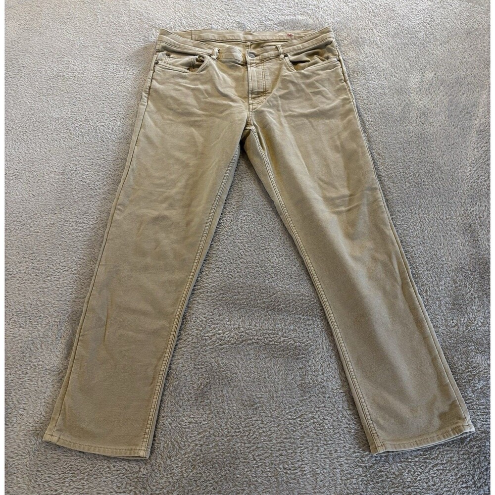 Faherty Stretch Terry 5 Pocket Pant Desert Khaki Chino Casual Men's Size 35x31